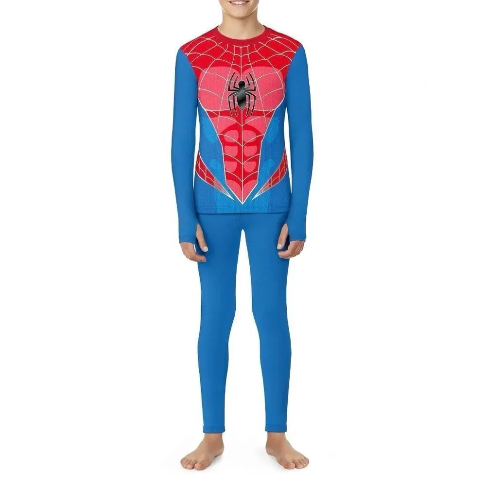 Boys Spider-Man & Minecraft Thermal Sets 2-Pack Size S